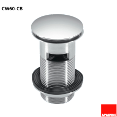 Выпуск для раковины с переливом McAlpine CW60-CB, 1 1/4", хром