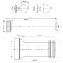 Комплект для инсталляции McAlpine ф90-260мм с манжетой, цвет черный FP45R-KIT3