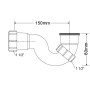 Сифон трубный McAlpine MRB6 1 1/2" х 40 мм компрессионный