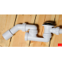Слив-перелив McAlpine MRB8-PVD для ванны Click-Clack L500хD34мм золото