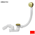 Слив-перелив McAlpine MRB8-PVD для ванны Click-Clack L500хD34мм золото