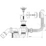 Слив-перелив McAlpine MRB8-PVD для ванны Click-Clack L500хD34мм золото
