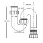 Сифон для мойки полнопроходной трубный McAlpine MRSK11 1 1/2"х40