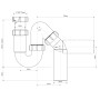 Сифон для раковины McAlpine MRSK12-50 трубный без выпуска