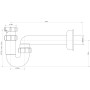Сифон для раковины McAlpine MRSK14 (1 1/2"х40мм) трубный