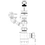 Сифон для раковины McAlpine MRSK3 бутылочный 1 1/2"х40 мм с адаптором для шланга и сливом