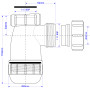 Сифон для раковины McAlpine MRW2-NW-MINI бутылочный 1 1/4"x32 мм