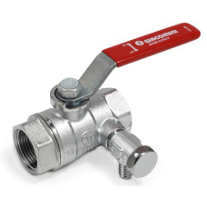 Кран шаровой со сливом 3/4" Giacomini R250DS R250SX004 ручка-рычаг Вр