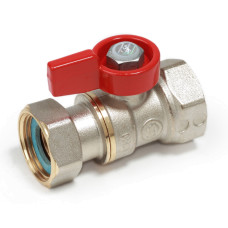 Кран шаровой со сгоном 1/2" Giacomini R251P-1 R251PX012 ручка-флажок с накидной гайкой