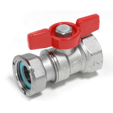 Кран шаровой со сгоном 3/4"-1" Giacomini R251P R251PX005 бабочка с накидной гайкой