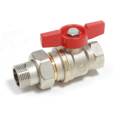 Кран шаровой с амерканкой (сгоном) 3/4" Giacomini DADO R919 R919X005 бабочка внутренняя-наружная резьба