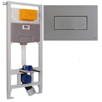 Комплект OLI120 ECO SANITARBLOCK с панелью KARISMA, хром матовый — 879235pKA02