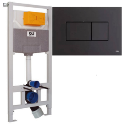 Комплект OLI120 ECO SANITARBLOCK с панелью KARISMA, чёрный soft-touch — 879235pKA03 — 879235pKA03