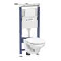 Комплект инсталляции Geberit Duofix Plattenbau 458.122.2U.1 с подвесным унитазом Kolo Idol