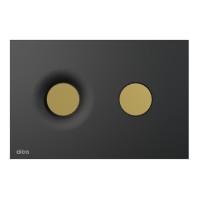 Кнопка смыва Alcaplast M1978-7 Dot.Dot., черный-мат/золотой-мат