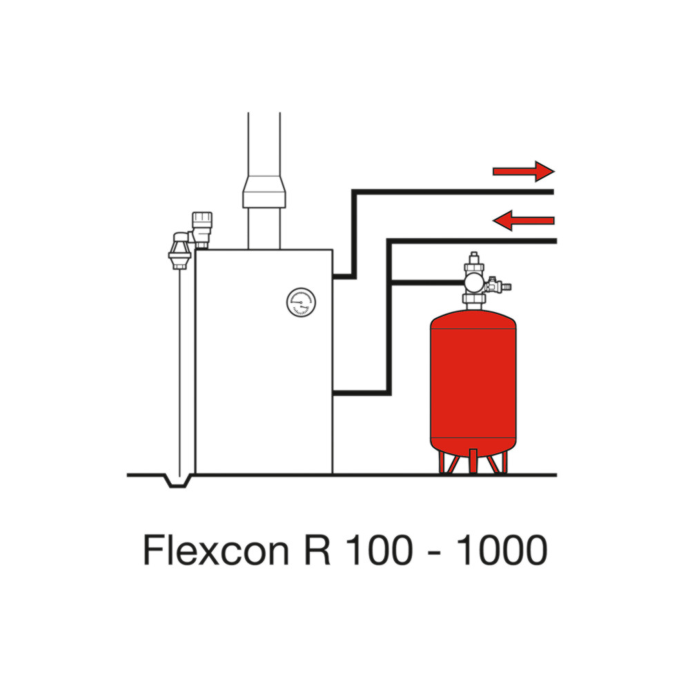 Расширительный бак Flamco Flexcon R 500л для отопления | 16510RU d790x1320мм