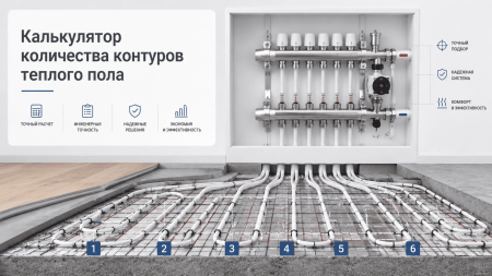 Калькулятор количества контуров теплого пола