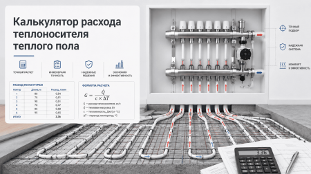 Калькулятор расхода теплоносителя теплого пола