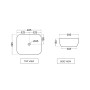 Jaquar JDR JDS-WHT-25909 Накладная раковина 49х40см
