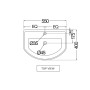 Jaquar Continental CNS-WHT-801 Подвесная раковина 55х40см
