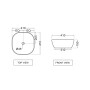 Jaquar JDR JDS-WHT-25911 Накладная раковина 41х41см