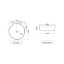 Jaquar Opal OPS-WHT-15901N Накладная раковина, круглая d48см