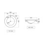 Jaquar Fusion FSS-WHT-29601 Встраиваемая раковина d55см