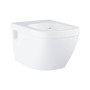 Унитаз подвесной безободковый GROHE Euro Ceramic 39538000, каскадный смыв, видимый крепеж, альпин-белый, без сидения
