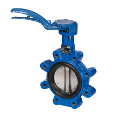 Дисковый затвор VFY Danfoss Ду65 с рукояткой, поворотный, с резьбой | VFY-LH 065B7421 чугун/ диск нерж. сталь