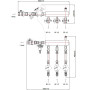 Этажный коллектор TES UDFC-50-3L-25-20-20-15 ДУ25