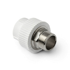Муфта комбинированная под ключ сварка-Н PPR 40-1 1/2" Pro Aqua PA235 | PA23521P полипропилен белый