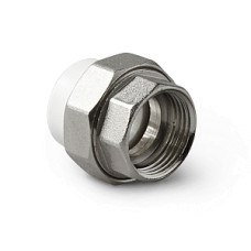 Муфта комбинированная разъемная В PPR 75-2 1/2" Pro Aqua PA200 | PA20026 полипропилен белый