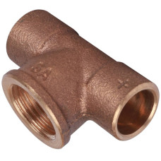 Тройник комбинированный пайка-резьба ВР 22-3/4"-22 Sanha 4130g | 141302234 бронза