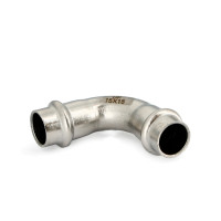Угол 90 двухраструбный 28 | Uni-Fitt 783S4400 нержавеющая сталь