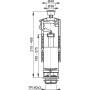 Сливной механизм со стоп-кнопкой Alcaplast A2000 хром