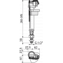 Заливной механизм с нижней подводкой и металлической резьбой 1/2 " Alcaplast A18-1/2"