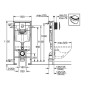 Инсталляция для унитаза GROHE Rapid SL 38750001 комплект 4-в-1 с панелью смыва Skate Air хром