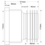 Муфта 120см McAlpine MRDC1-GR, прямая, раструбная, 110