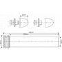 Соединительный патрубок McAlpin FP45R d45-308 мм пластик для унитаза