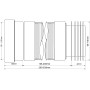 Гофра для унитаза McAlpine MRWC-F20R 230-330мм, лепестковая, 110 мм