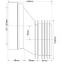 Фановая труба эксцентрик McAlpine MRWC5 смещение 40мм, 110 мм
