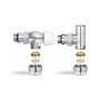Комплект радиаторных клапанов №3 VMDV12, 1/2" x 3/4"EK, осевой, хром Varmega Design VMDV12-410415