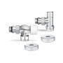 Комплект радиаторных клапанов №3 VMDV12, 1/2" x 3/4"EK, осевой, хром Varmega Design VMDV12-410415