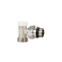 Запорный радиаторный клапан (вентиль) ручной регулировки Varmega VM10212, 1/2" x 3/4"EK НР, угловой, с самоуплотняющимся полусгоном