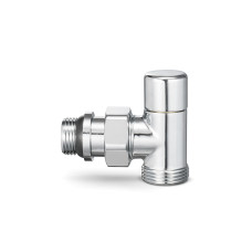 Запорный радиаторный клапан VMDV03, 1/2" x 3/4"EK, угловой, хром Varmega Design VMDV03-410415