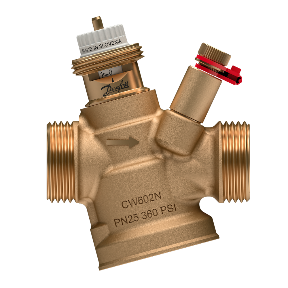 Балансировочный клапан Danfoss AQT 4.0 комбинированный ДУ15LF расход, л/ч 200 с ниппелями 3/4` BP 003Z8270