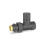 Запорный радиаторный клапан VMDV04, 1/2", прямой, черный Varmega Design VMDV04-210404