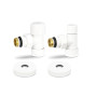 Комплект радиаторных клапанов №1 VMDV10, 1/2" x 3/4"EK, угловой, белый Varmega Design VMDV10-110415