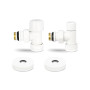 Комплект радиаторных клапанов №1 VMDV10, 1/2" x 3/4"EK, угловой, белый Varmega Design VMDV10-110415