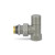Ручной радиаторный клапан VMDV01, 1/2", угловой, серый Varmega Design VMDV01-310404
